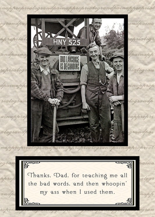 Thanks Dad For Teaching Me