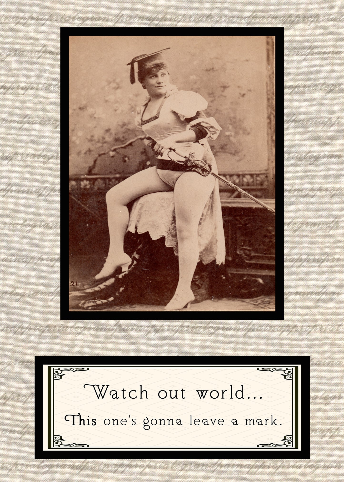 Watch Out World... This One's Gonna Leave A Mark